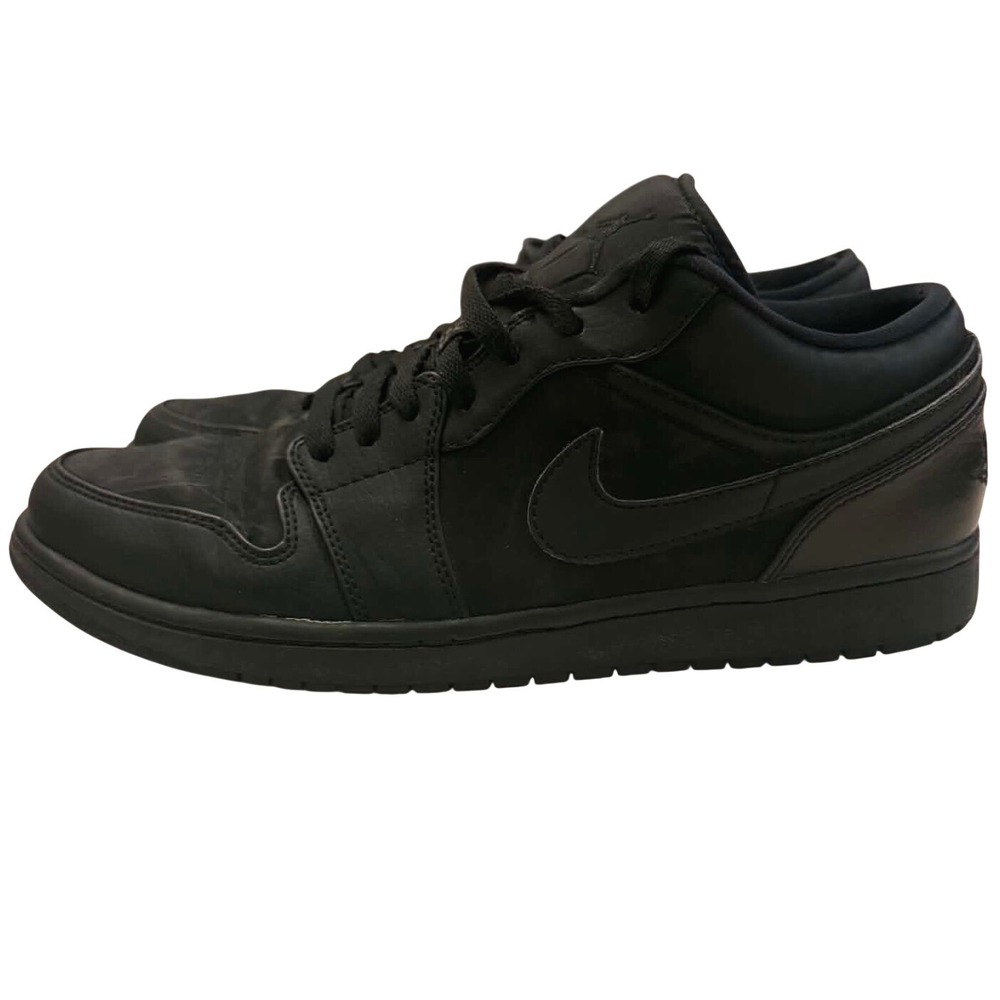 Nike Air Jordan 1 Low Triple Black Mens Basketball Shoes 553558-011 Size 11